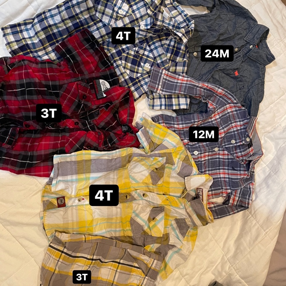 Toddler boy button up dress shirts